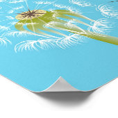 Lüster Himmel Blau-Weiß-Kunst Poster (Ecke)