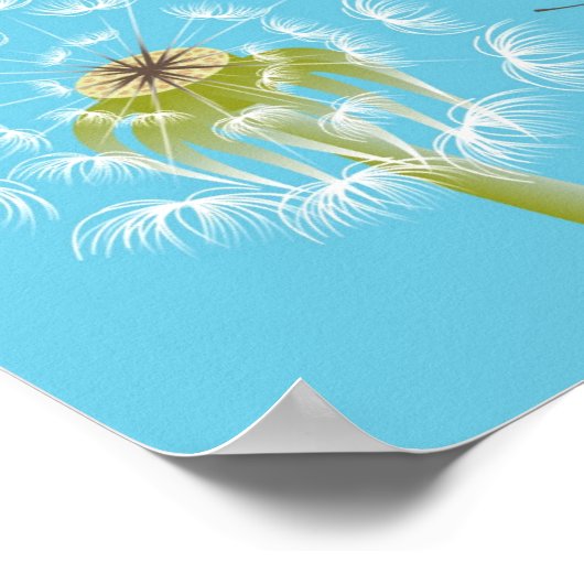 Lüster Himmel Blau-Weiß-Kunst Poster (Ecke)