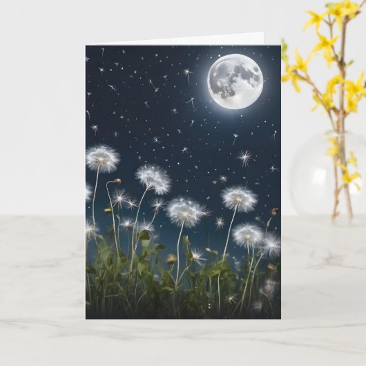 Lüster im Mondlicht Karte (Gelbe Blume)