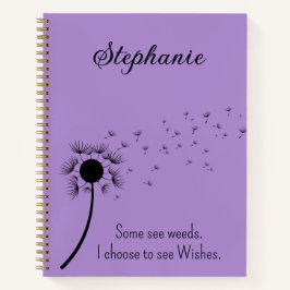 Lüster im Wind - ich wähle mich Lila Notizblock