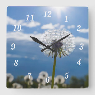 Lüster in der Lichtwall-Uhr Quadratische Wanduhr