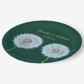 Lüster, Leuchter, grüne Personalisierte Uhren Pappteller (Schrägansicht)