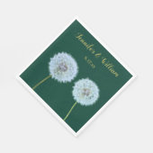 Lüster, Leuchter, grüne Personalisierte Uhren Serviette (Ecke)