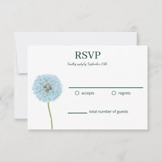 Lüster, Leuchter, grüne, weiße UAWG RSVP Karte (Vorderseite)