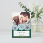 Lüster, Leuchter Uhren Foto Save the Date Einladung (Stehend Vorderseite)