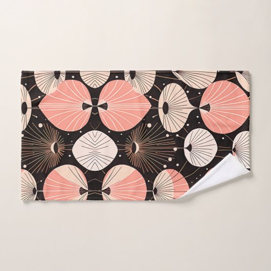 Lüster - Mitte des Jahrhunderts - Modernes Retro-D Badhandtuch Set (Handtuch)