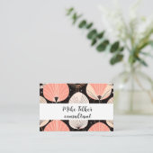 Lüster - Mitte des Jahrhunderts - Modernes Retro-D Visitenkarte (Stehend Vorderseite)