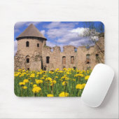 Lüster umgeben das Schloss Cesis im Zentrum Mousepad (Mit Mouse)