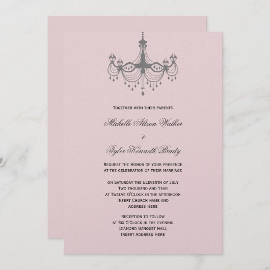 Lüster und Lüster Einladung (Vorne/Hinten)