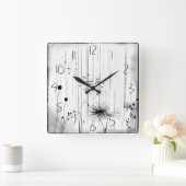 Lüster und Rain Wall Clock Quadratische Wanduhr (Zuhause)