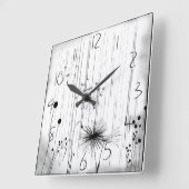 Lüster und Rain Wall Clock Quadratische Wanduhr (Winkel)