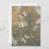 Lüster und Schmetterlinge Rustikales Brautparty Einladung (Rückseite)