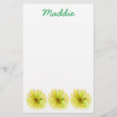 Lüstern aus gelber Wildblume, Aquarell Blume Briefpapier (Vorderseite)