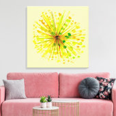 Lüstern aus gelber Wildblume, Aquarell Blume Leinwanddruck (Insitu (Wohnzimmer))