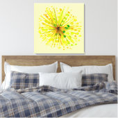 Lüstern aus gelber Wildblume, Aquarell Blume Leinwanddruck (Insitu (Schlafzimmer))