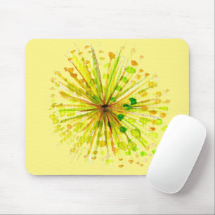 Lüstern aus gelber Wildblume, Aquarell Blume Mousepad