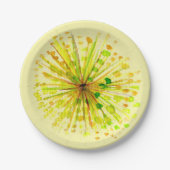 Lüstern aus gelber Wildblume, Aquarell Blume Pappteller (Vorderseite)