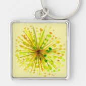 Lüstern aus gelber Wildblume, Aquarell Blume Schlüsselanhänger (Vorne)