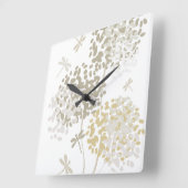 Lüsterne und Libellen modern Quadratische Wanduhr (Winkel)