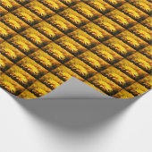 Lüsterngelbe Blume Frühlingsfrüchte Geschenkpapier (Ecke)