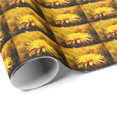 Lüsterngelbe Blume Frühlingsfrüchte Geschenkpapier (Rolleneckpunkt)