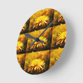 Lüsterngelbe Blume Frühlingsfrüchte Runde Wanduhr (Winkel)