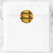 Lüsterngelbe Blume Frühlingsfrüchte Runder Aufkleber (Tasche)