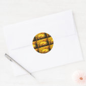 Lüsterngelbe Blume Frühlingsfrüchte Runder Aufkleber (Umschlag)