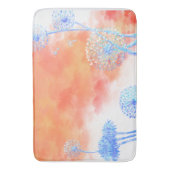 Lüsternuhren gegen Korallenorangewolken Badematte (Vorderseite Vertikal)