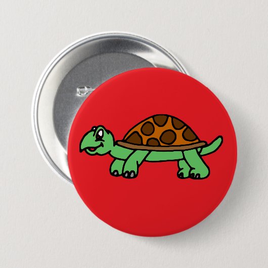 Lustiege Schildkröte Button (Vorne & Hinten)