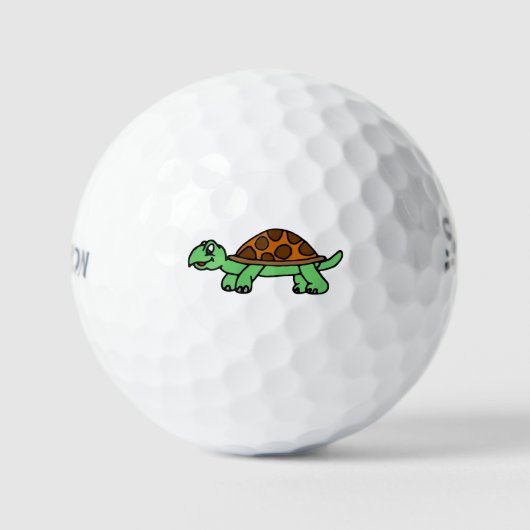 Lustiege Schildkröte  Golfball (Vorderseite)