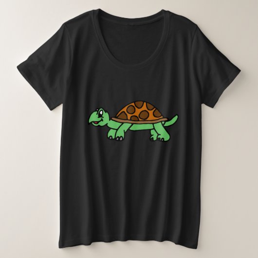Lustiege Schildkröte Große Größe T-Shirt (Design vorne)