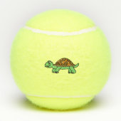 Lustiege Schildkröte Tennisbälle (Rückseite)