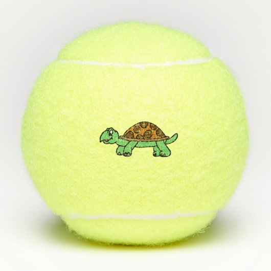 Lustiege Schildkröte Tennisbälle (Vorderseite)