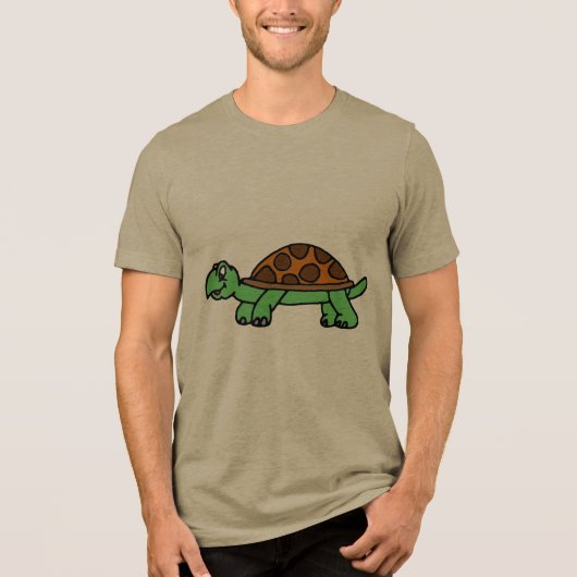 Lustiege Schildkröte Tri-Blend Shirt (Vorderseite)