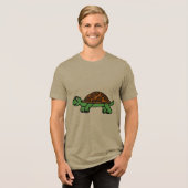 Lustiege Schildkröte Tri-Blend Shirt (Vorderseite voll)