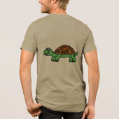 Lustiege Schildkröte Tri-Blend Shirt (Rückseite)
