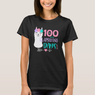 Lustig 100 Llamazing Tage Lama 100. Schultag T-Shirt