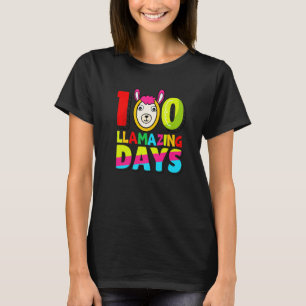 Lustig 100 Llamazing Tage Llama-Lehrer 100. Tag O T-Shirt