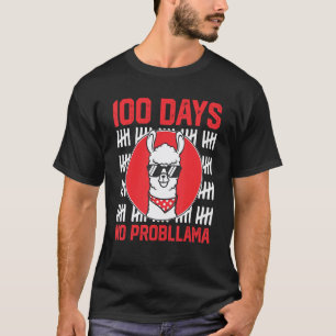 Lustig 100 Tage Schule Kein Prob-Llama Llama Lehre T-Shirt