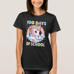 Lustig 100 Tage Schultag Einhorn Mädchen Lehrer 10 T-Shirt