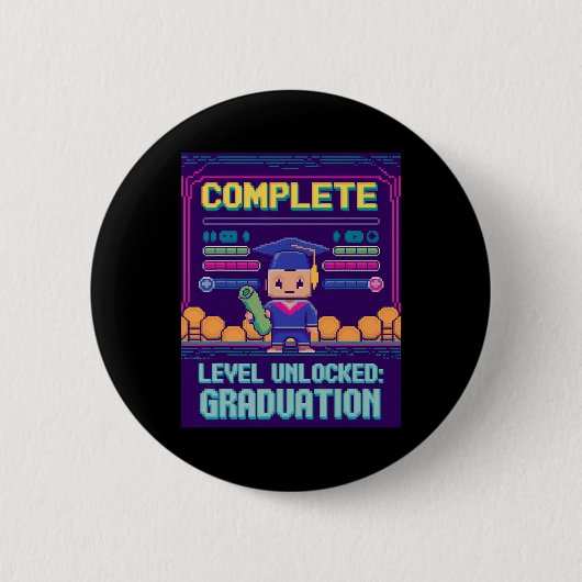 Lustig 2025 Gamer Level Abgeschlossen Master Colle Button (Vorderseite)