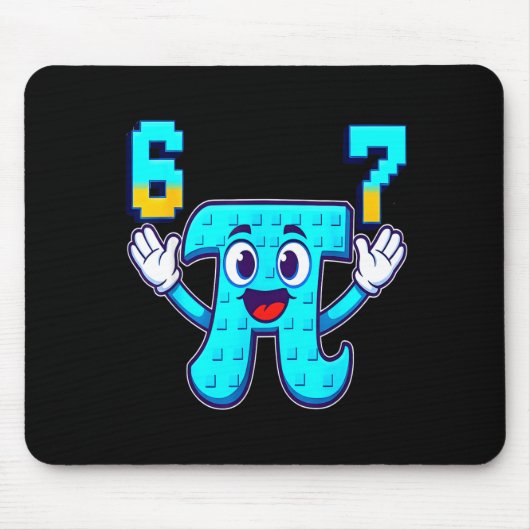 Lustig 3.14 6 7 Meme Mathe Nerd GenZ Gehirnfaul It Mousepad (Vorne)