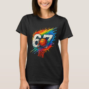 Lustig 67 Basketball Sechs Sieben 6 7 Meme 67 T-Shirt