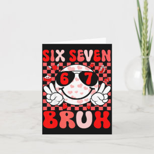 Lustig 67 Bruh Valentinstag Sechs Sieben Meme Herz Karte