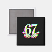 Lustig 67 Hand Sechs Sieben Meme Gen Alpha Slang D Magnet (Vorderseite/Rückseite)