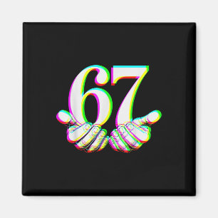 Lustig 67 Hand Sechs Sieben Meme Gen Alpha Slang D Magnet