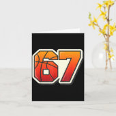 Lustig 67 Meme Basketball Eis Drip Six Seven  Karte (Gelbe Blume)