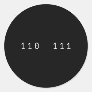 Lustig 67 Meme Binärcode Computerwissenschaft Nerd Runder Aufkleber