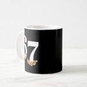 Lustig 67 Meme Hände Slang Gen Alpha Sechs Sieben  Kaffeetasse (Vorderseite Links)
